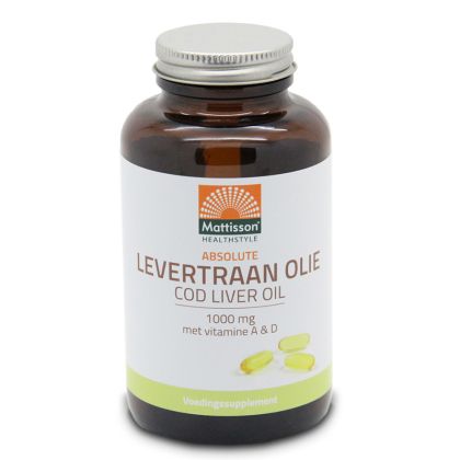 Черен дроб от треска (масло) | Absolute Levertraan Olie | Mattisson Healthstyle, 120 капсули