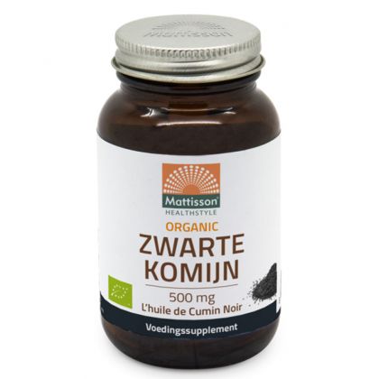 Черен кимион (масло) 500 мг | Organic Zwarte Komijn | Mattisson Healthstyle, 90 капсули