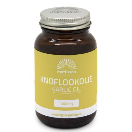 Чесън (мацерирано масло) 1000 мг | Knoflookolie | Mattisson Healthstyle, 60 капсули