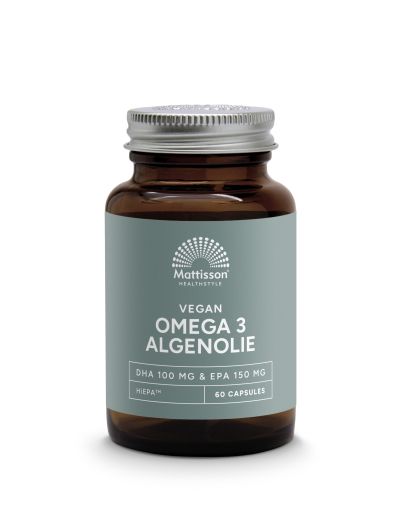 Веган Омега-3 от водорасли EPA 150 мг/ DHA 100 мг | Vegan Omega 3 Algenolie | Mattisson Healthstyle, 60 капсули