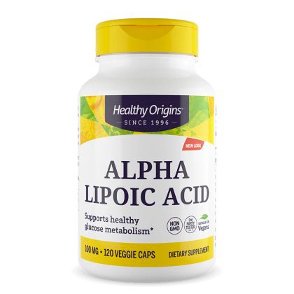 Алфа-липоева киселина 100 мг | Alpha Lipoic Acid | Healthy Origins, 120 капсули