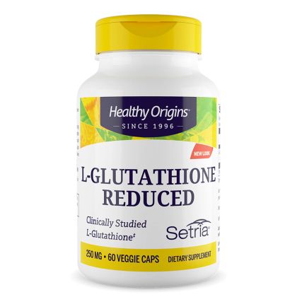 L-глутатион (редуциран) 250 мг | L-Glutathione Reduced | Healthy Origins, 60 капсули