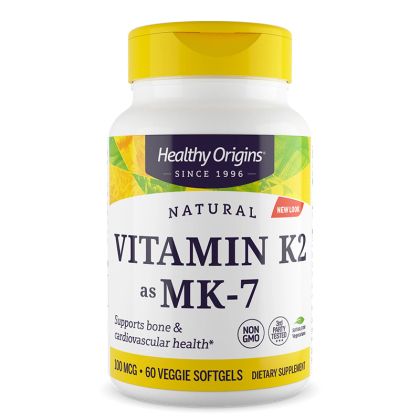 Витамин K2 (менахинон MK-7) 100 µг | Vitamin K2 | Healthy Origins, 60 софтгел капсули