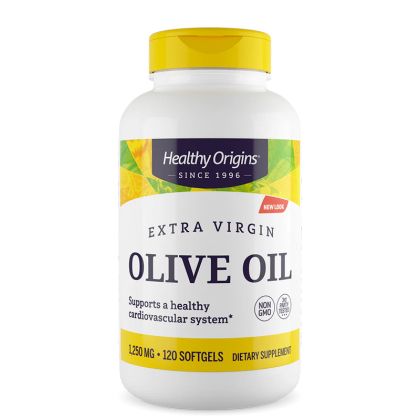 Маслиново масло (екстра върджин) 1250 мг | Extra Virgin Olive Oil | Healthy Origins, 120 софтгел капсули