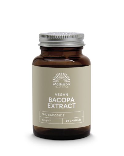 Бакопа мониери + цинк, витамин В12 и черен пипер | Bacopa Extract Vegan Bacopin™ | Mattisson Healthstyle, 60 капсули