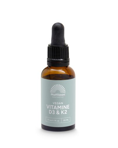 Витамин D3 / K2 Веган | Vitamine D3/K Vegan | Mattisson Healthstyle, 25 мл капки