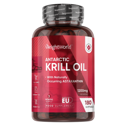 Масло от Антарктически крил 600 мг | Antarctic Krill Oil | WeightWorld, 180 софтгел капсули
