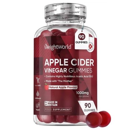 Ябълков оцет Гъми | Apple Cider Vinegar Gummies | WeightWorld, 90 желирани таблетки