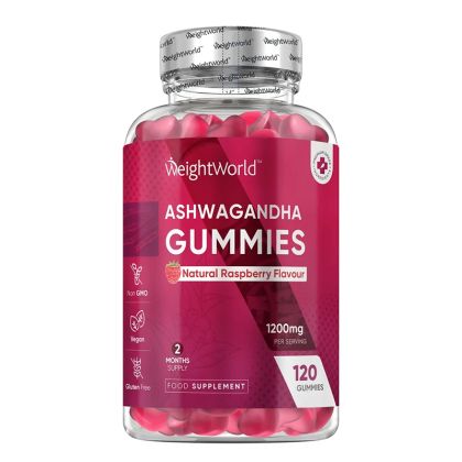 Ашваганда Гъми | Ashwagandha Gummies | WeightWorld, 120 желирани таблетки, с вкус на малина
