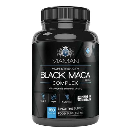 Формула за мъже с черна и жълта мака и L-Аргинин | Black Maca Complex High Strength Viaman™ | WeightWorld, 180 капсули