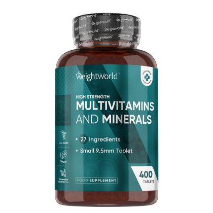 Витамини и минерали | High Strength Multivitamins and Minerals | WeightWorld, 400 таблетки