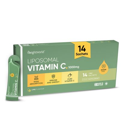 Витамин C (липозомен) 1000 мг | Liposomal Vitamin C | WeightWorld, 14 сашета с течност, с аромат на лайм