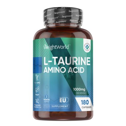 L-Таурин 500 мг | L-Taurine | WeightWorld, 180 капсули