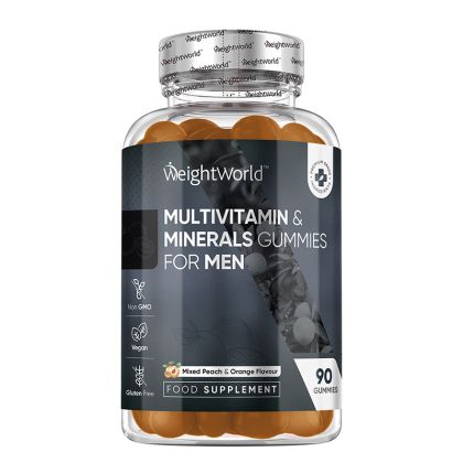 Мултивитамини и минерали за мъже | Multivitamin Minerals Gummies for Men | WeightWorld, 90 желирани таблетки