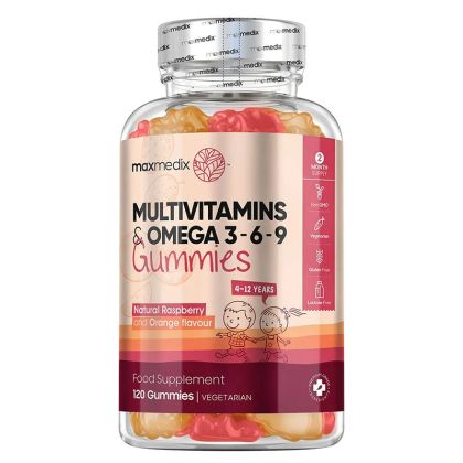 Мултивитамини Гъми за деца + омега 3-6-9 | Multivitamins Omega 3-6-9 | WeightWorld, 120 желирани таблетки