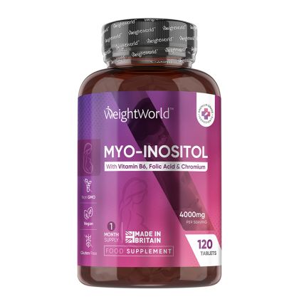 Мио-инозитол с фолиева киселина, витамин В6 и хром | Myo-Inositol | WeightWorld, 120 таблетки