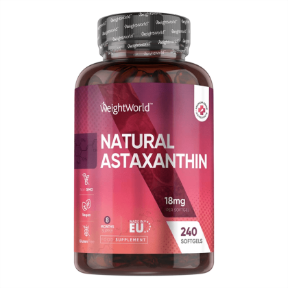 Астаксантин 18 мг | Natural Astaxanthin | WeightWorld, 240 софтгел капсули