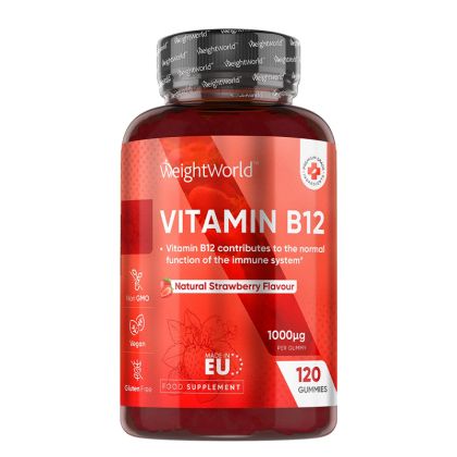 Витамин В12 (метилкобаламин) 1000 µг | Vitamin B12 | WeightWorld, 120 желирани таблетки