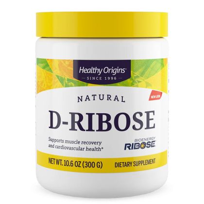 D-Рибоза | Natural D-Ribose | Healthy Origins, 300 г прах