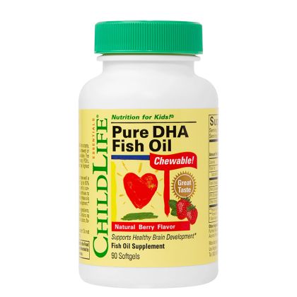  Омега 3 за деца| Pure DHA Fish Oil | Child Life, 90 дъвчащи дражета с плодов вкус 