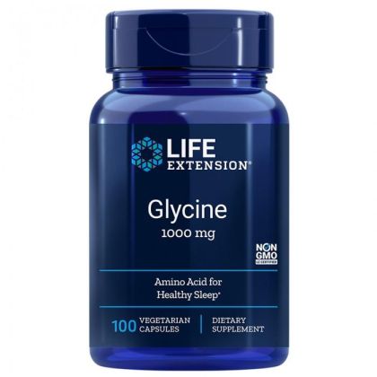 Глицин 1000 мг | Glycine | Life Extensions, 100 капс. 