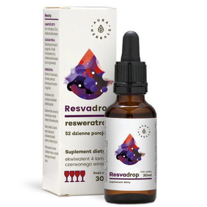 Ресвератрол | Resvadrop - Resweratrol | Aura Herbals, 30 ml капки