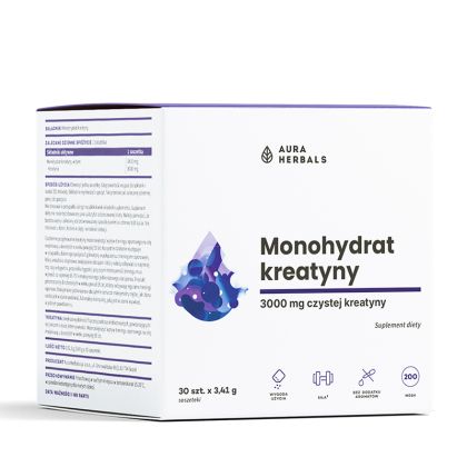 Креатин (монохидрат) | Creatine monohydrate | Aura Herbals, 30 сашета