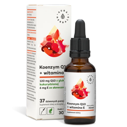 Коензим Q10 + витамин Е | Koenzym Q10 + Witamina E | Aura Herbals, 30 ml капки