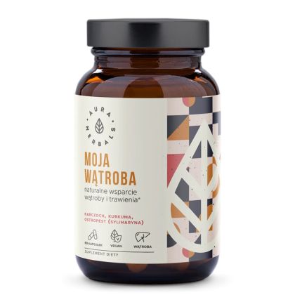 Черен дроб  (формула с артишок, куркума и бял трън) | Moja Watroba | Aura Herbals, 60 капсули