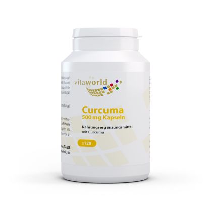 Куркума 500 mg + пиперин и витамини В1,В2, В6 | Curcuma + Piperin | Vita World, 120 капсули