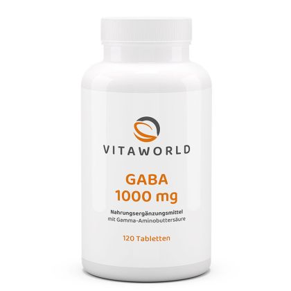 ГАБА (Гама-аминомаслена киселина) 1000 mg | GABA | Vita World, 120 таблетки