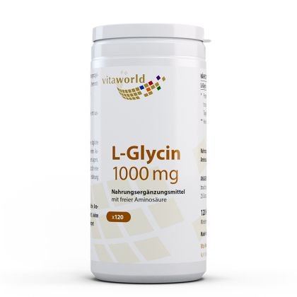 L-Глицин 1000 mg | L-Glycin | Vita World, 120 капсули