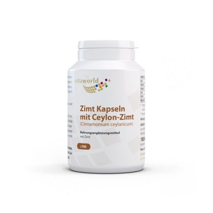 Цейлонска канела + витамини и минерали | Zimt Kapseln mit Ceylon Zimt | Vita World, 100 V капсули