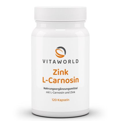 Цинк (бисглицинат) + L-Kарнозин | Zink L-Carnosin | Vita World, 120 капсули