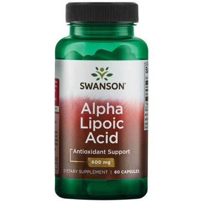 Алфа липоева киселина 600 мг | Аlpha Lipoic Acid | Swanson, 60 капс. 