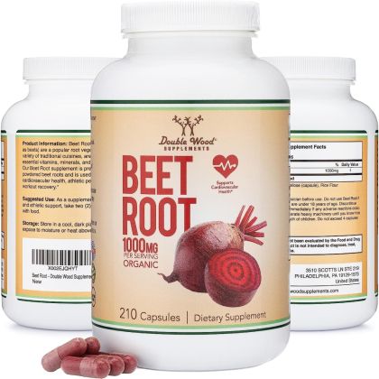Червено цвекло 500 mg | Beet Root | Double Wood, 210 капсули