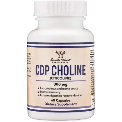 Цитиколин 300 mg | CDP Choline (Citicoline) | Double Wood, 60 капсули