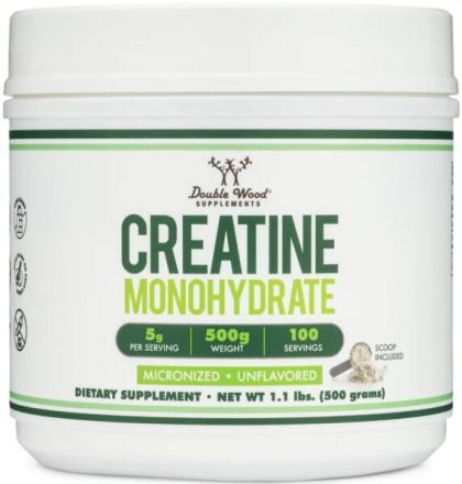 Креатин монохидрат (микронизиран, неовкусен) | Creatine Monohydrate | Double Wood, 500 г прах