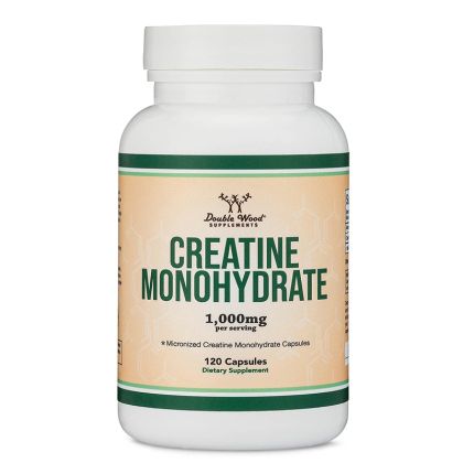Креатин монохидрат 500 mg | Creatine Monohydrate | Double Wood, 120 капсули