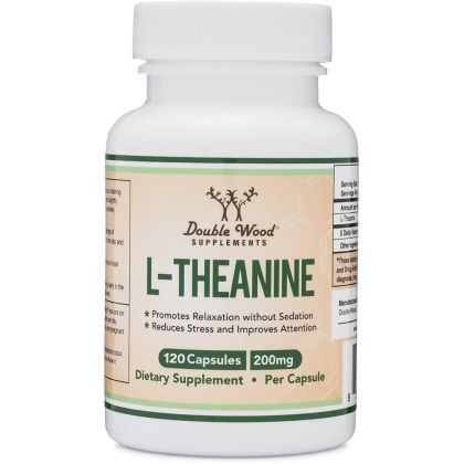 L-Теанин 200 mg | L-Theanine | Double Wood, 120 капсули