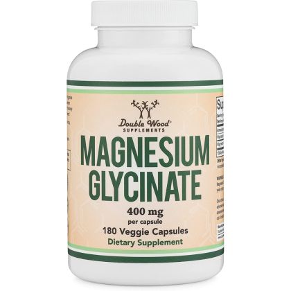 Магнезий (глицинат) | Magnesium Glycinate | Double Wood, 180 капсули