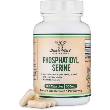 Фосфатидил Серин 300 mg | Phosphatidyl Serine | Double Wood, 120 капсули