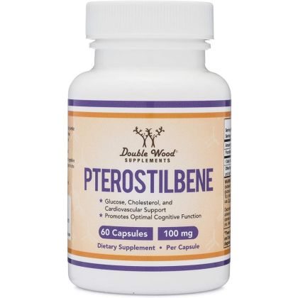 Птеростилбен 100 mg | Pterostilbene | Double Wood, 60 капсули