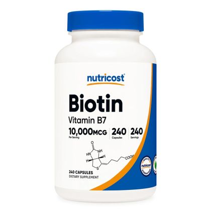 Биотин 10000 µg | Biotin | Nutricost, 240 капсули