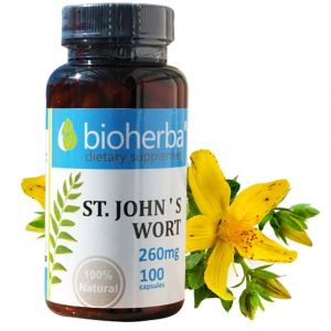 Жълт Кантарион 260 мг | St. Johns Wort | Bioherba, 100 капс