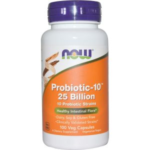Пробиотик 25 милиарда | Probiotic-10 | Now Foods, 100 капс