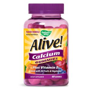 Алайв Калций + Витамин Д3 | Alive Calciuм + D3 | Nature's Way, 60 желирани табл. 
