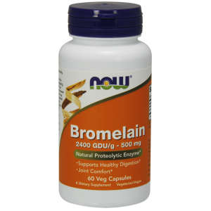 Бромелаин 500мг | Bromelain | Now Food, 60 капс 