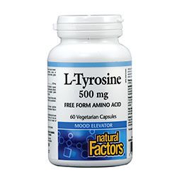 Л-Тирозин 500 мг | L-tyrosine | Natural Factors, 60 веджи капс. 