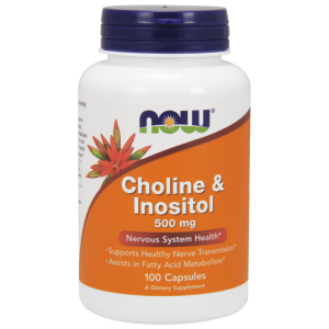 Холин с Инозитол 500 мг | Choline + Inositol | Now Foods, 100 капс